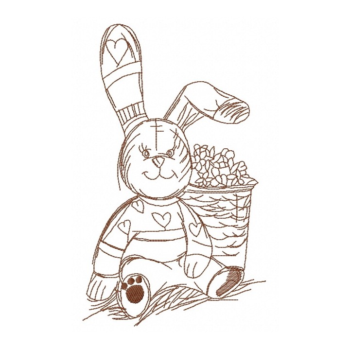 Banny rabbit 3 embroidery design - Embroidery Design