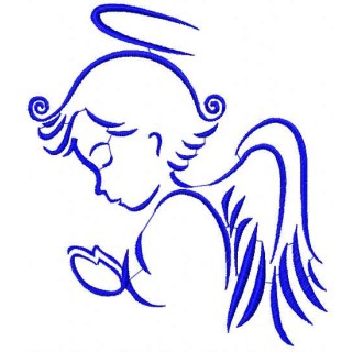 Praying Angel 6 embroidery design - Embroidery Design