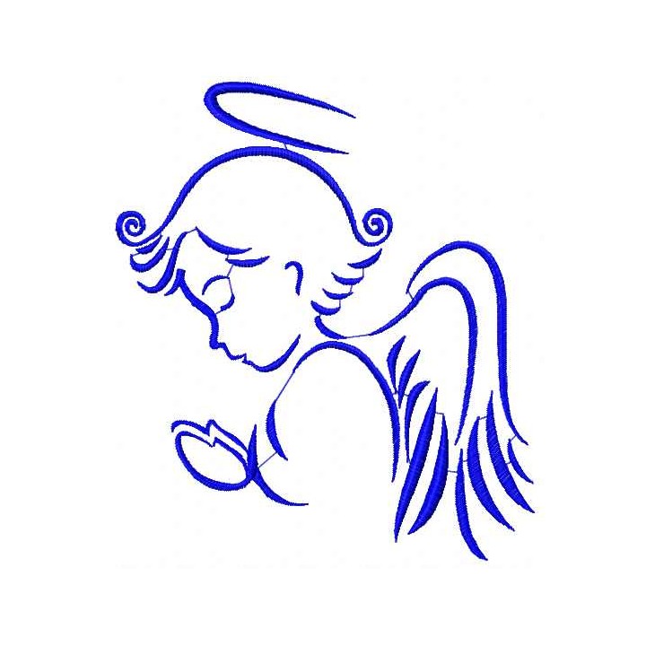 Praying Angel 6 embroidery design - Embroidery Design