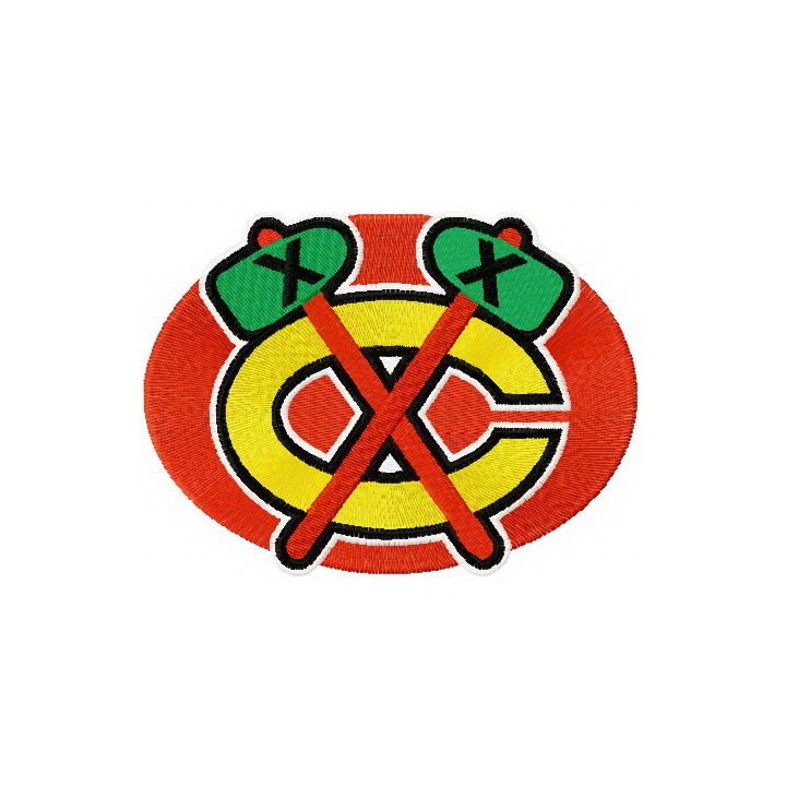 Chicago Blackhawks logo 2 embroidery design - Embroidery Design
