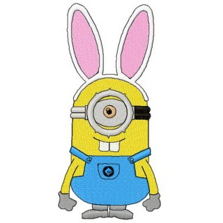 Happy Easter Minion 3 embroidery design - Embroidery Design