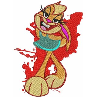 Lola Bunny sings embroidery design - Embroidery Design