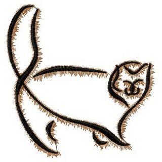 Cat sketch 4 embroidery design - Embroidery Design