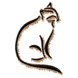 Cat sketch 1 embroidery design - Embroidery Design