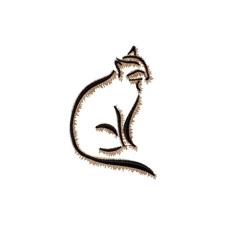 Cat sketch 1 embroidery design - Embroidery Design