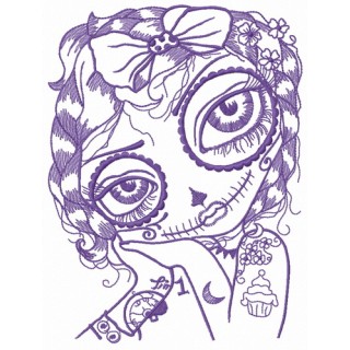 I'm sad and I love tattooes embroidery design - Embroidery Design