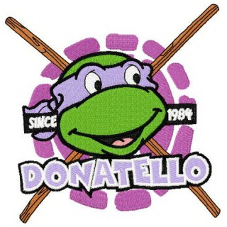 Donatello badge embroidery design - Embroidery Design