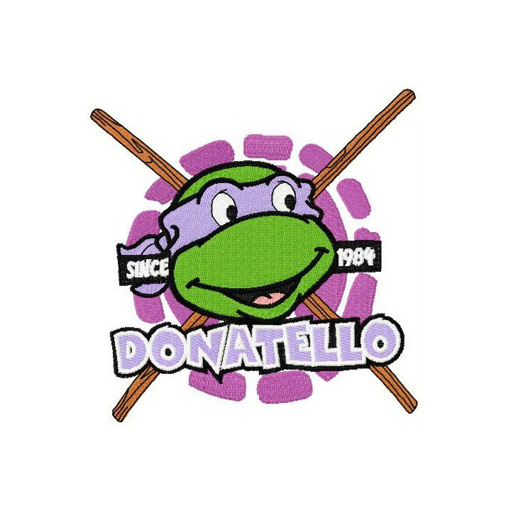 Donatello badge embroidery design - Embroidery Design