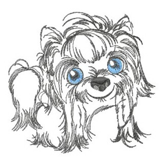 Yorkshire Terrier 2 embroidery design - Embroidery Design
