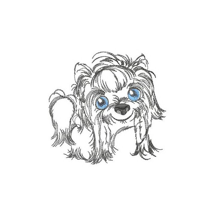 Yorkshire Terrier 2 embroidery design - Embroidery Design