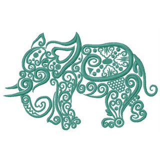 Indian elephant embroidery design - Embroidery Design