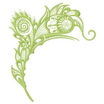 Preview of Feather 19 embroidery design, showcasing intricate feather and wing motifs for creative stitching projects.