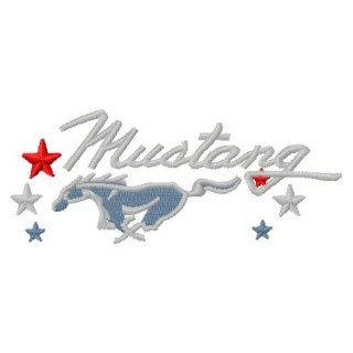 Mustang logo 2 embroidery design - Embroidery Design
