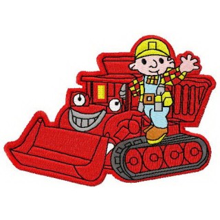 Bob the Builder and bulldozer 2  embroidery design - Embroidery Design
