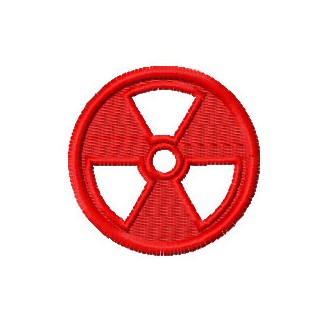 Radiation hazard symbol embroidery design - Embroidery Design