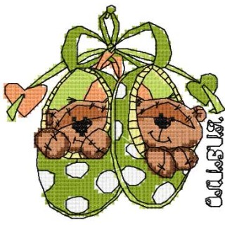 Two cute teddies embroidery design - Embroidery Design