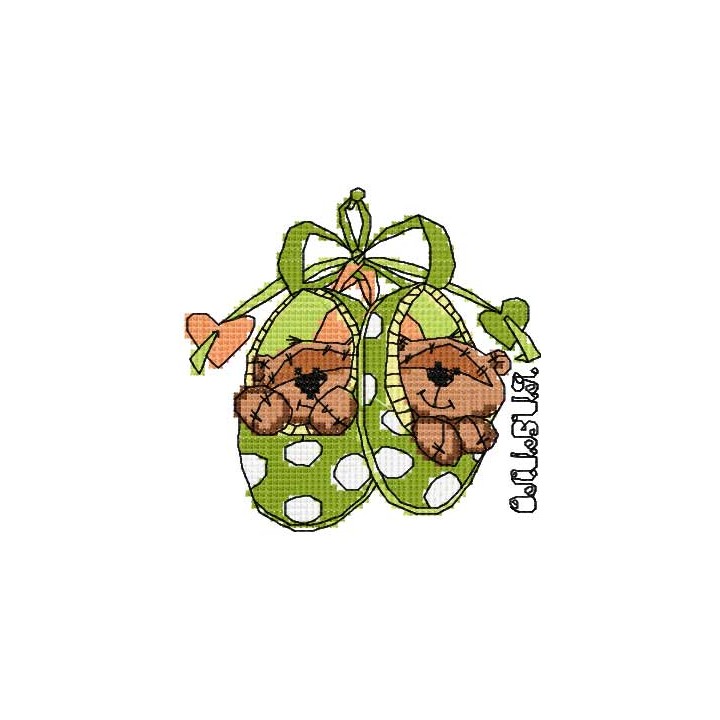 Two cute teddies embroidery design - Embroidery Design