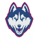 Connecticut Huskies logo 3 embroidery design preview showcasing intricate stitching details for sports enthusiasts.
