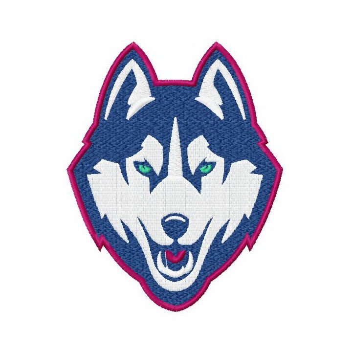 Connecticut Huskies logo 3 embroidery design - Embroidery Design