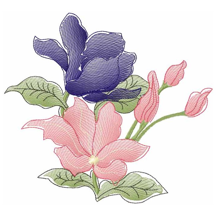 Flower 47 embroidery design - Embroidery Design