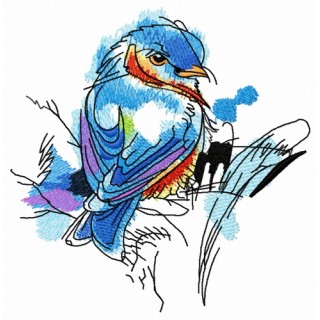 European goldfinch embroidery design - Embroidery Design