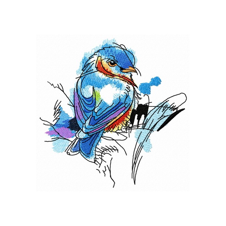 European goldfinch embroidery design - Embroidery Design