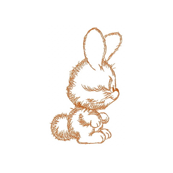 Bunny one color embroidery design - Embroidery Design
