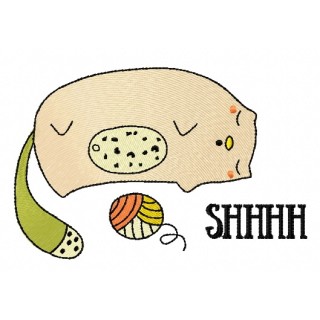 Cat is sleeping embroidery design - Embroidery Design