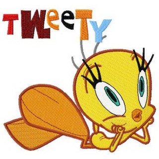 Tweety dreaming embroidery design - Embroidery Design