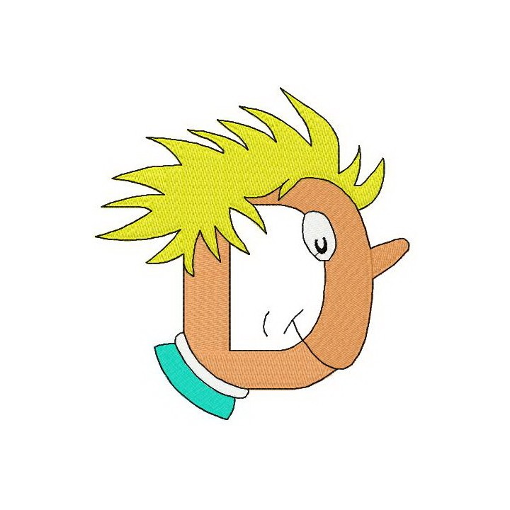 Dr. Seuss alphabet letter D embroidery design - Embroidery Design