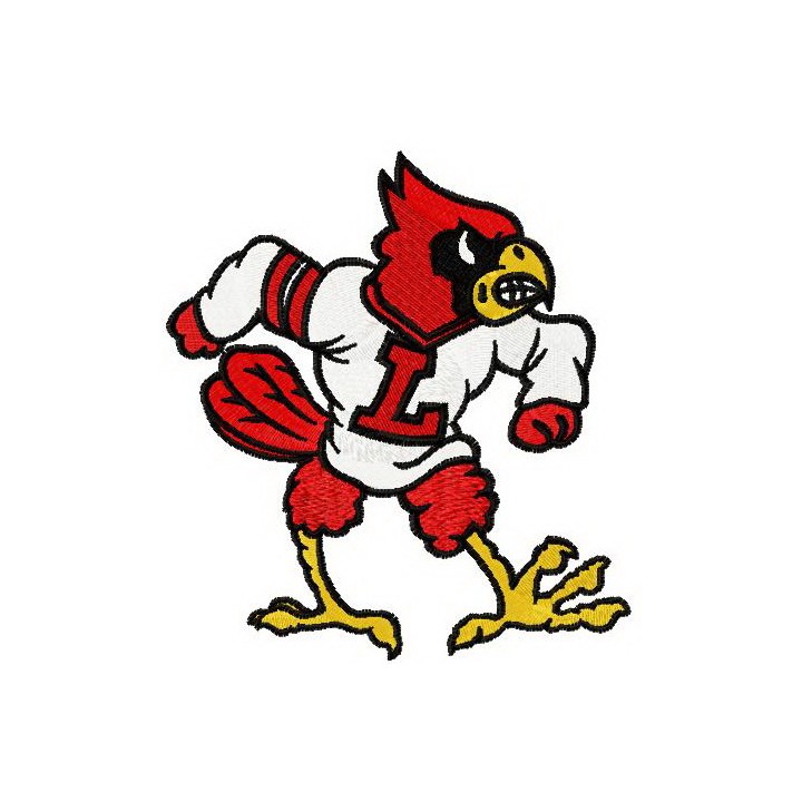Louie the Cardinal embroidery design - Embroidery Design