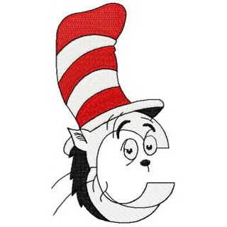 Dr. Seuss alphabet letter C embroidery design - Embroidery Design