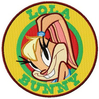 Lola bunny badge embroidery design - Embroidery Design