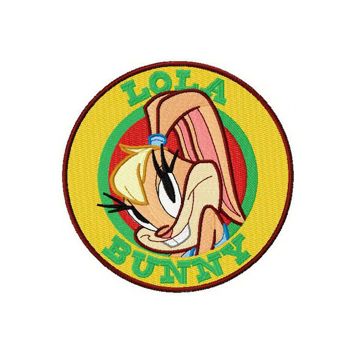 Lola bunny badge embroidery design - Embroidery Design