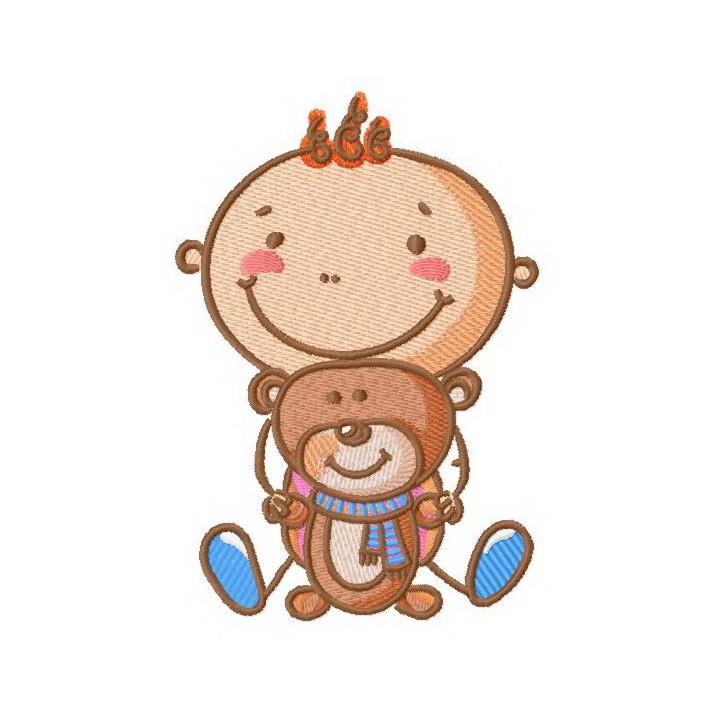Baby's playtime 4 embroidery design - Embroidery Design