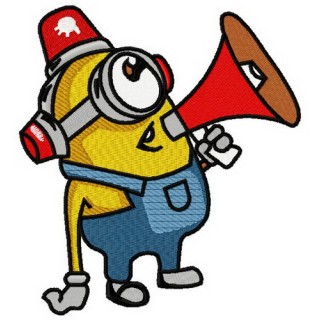 Minion with megaphone 2 embroidery design - Embroidery Design