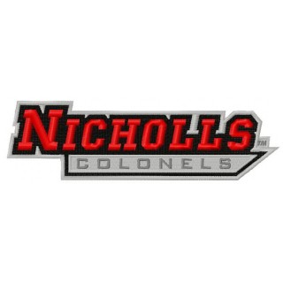 Nicholls State Colonels logo 2 embroidery design - Embroidery Design