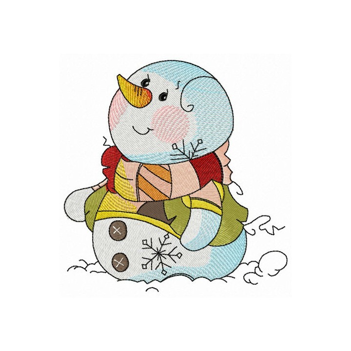 Snowman's dreams embroidery design - Embroidery Design