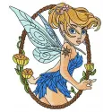 Scared Tinkerbell 3 embroidery design featuring a whimsical fairy motif for creative stitching projects.