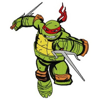 Raphael attacks embroidery design - Embroidery Design