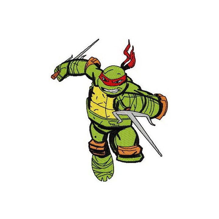 Raphael attacks embroidery design - Embroidery Design