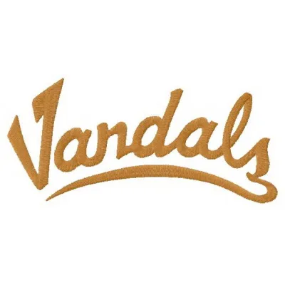 Idaho Vandals logo 3 embroidery design preview showcasing the intricate stitching details for your projects.