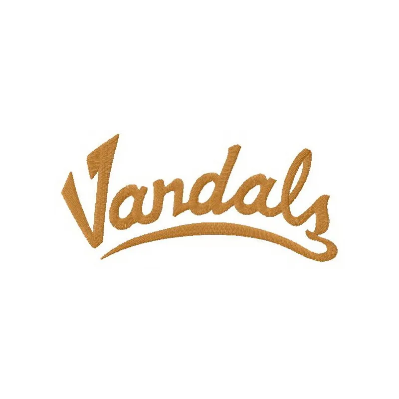 Idaho Vandals logo 3 embroidery design preview showcasing the intricate stitching details for your projects.
