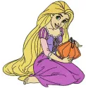 Rapunzel 2 embroidery design featuring Tangled's Rapunzel and Flynn Rider, ideal for creative stitching projects.