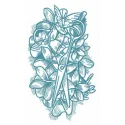Embroidery design featuring a spring composition with scissors, perfect for crafting and stitching projects.