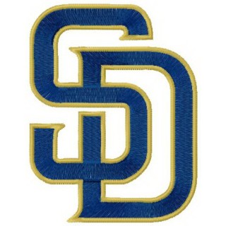 San Diego Padres cap insignia embroidery design - Embroidery Design