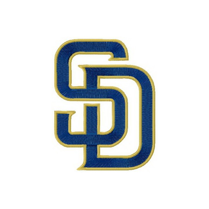 San Diego Padres cap insignia embroidery design - Embroidery Design