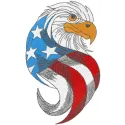 Preview of the American Eagle 3 embroidery design showcasing intricate stitching patterns for patriotic projects.