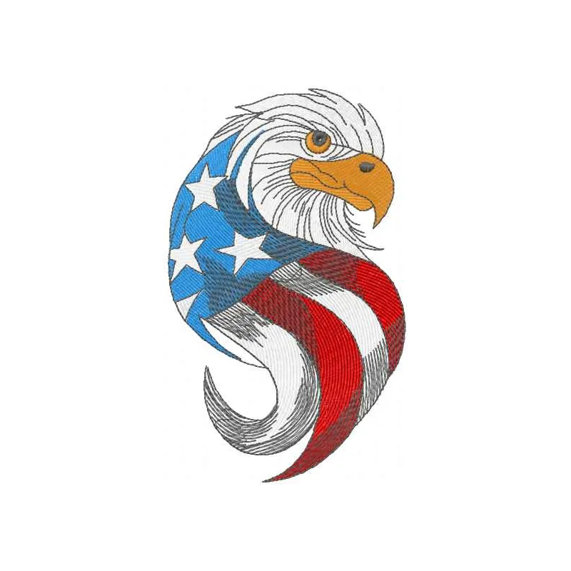Preview of the American Eagle 3 embroidery design showcasing intricate stitching patterns for patriotic projects.