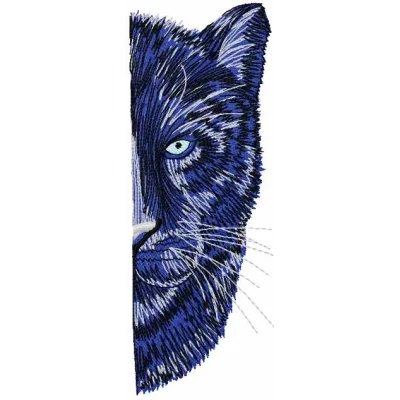 Bagheera embroidery design featuring a majestic black panther, perfect for creative projects inspired by The Jungle Book.